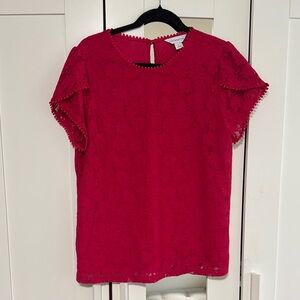 Women's Pink Lace Top